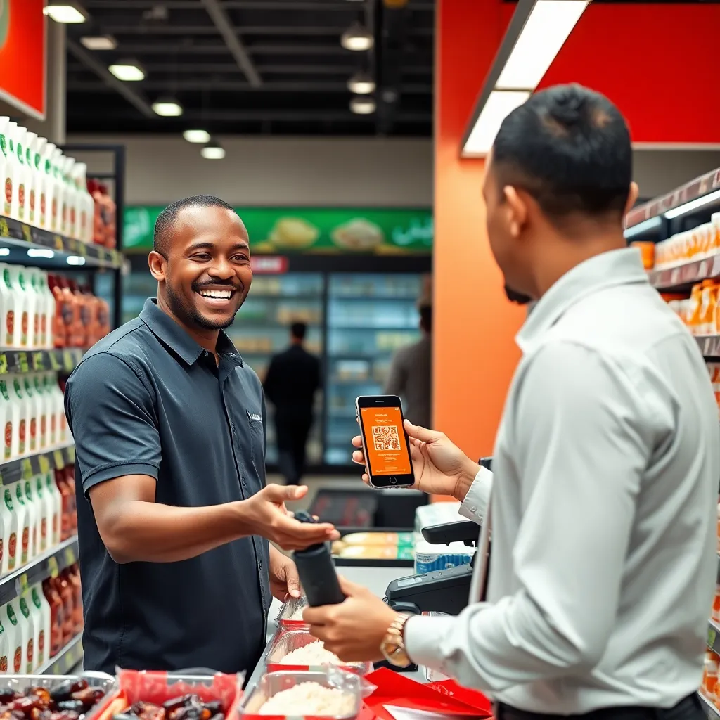 Scan QR kado en supermarché